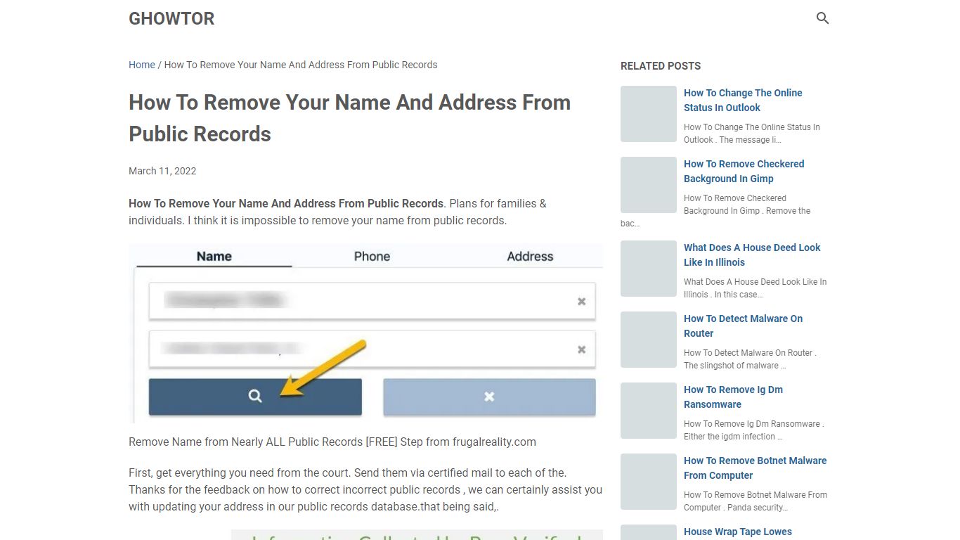 How To Remove Your Name And Address From Public Records
