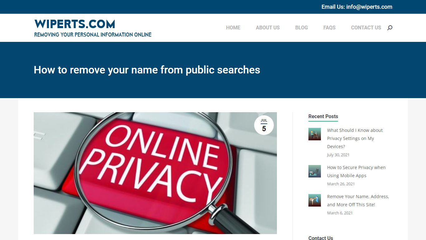 How to remove your name from public searches