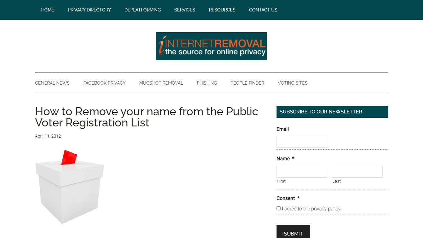 How to Remove your name from the Public Voter Registration List